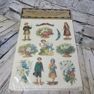 Antique Victorian Scraps Stickers 1980s Treasure House Turn of The Century New